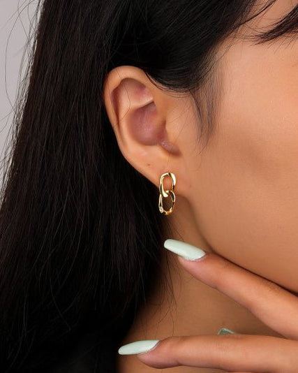 CZ Chain Link Earrings