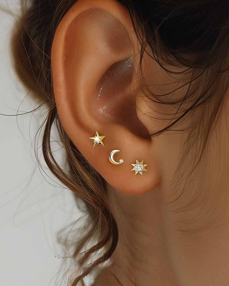 Sunburst Stud Earrings - NEW