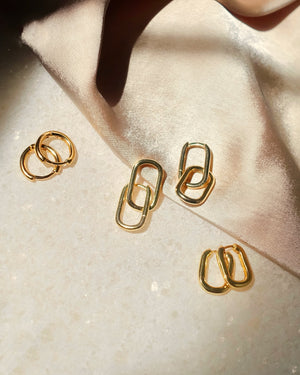 Midas Chain Link Earrings 18k Gold