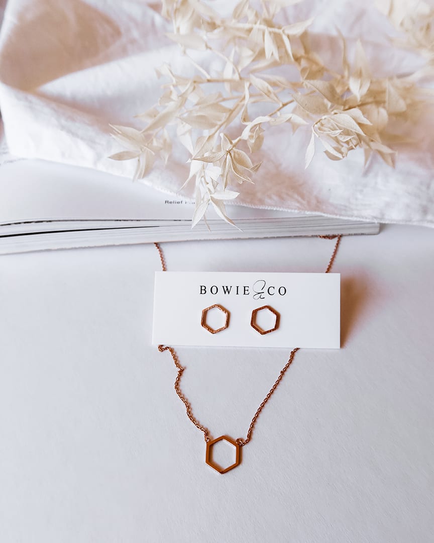 Geo Hexagon Necklace