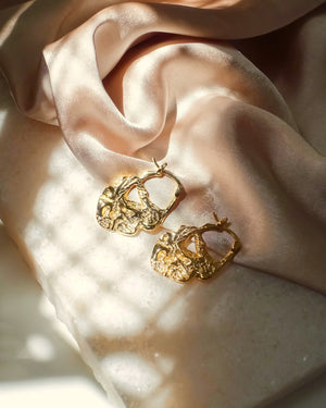 Midas Molten Gold Earrings 18k