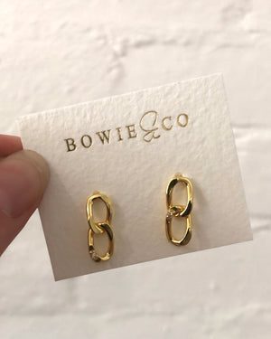 CZ Chain Link Earrings