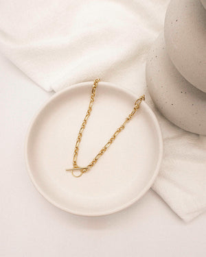 Midas Chunky Fob Chain Necklace 18k Gold