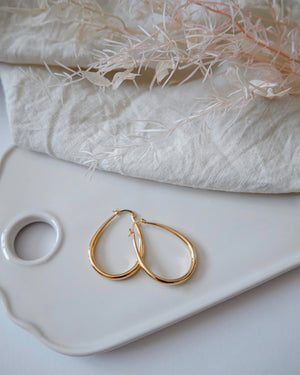 Oval Hoops 18k Gold Filled