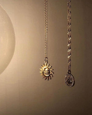 Sol Sun & Moon Necklace Gold