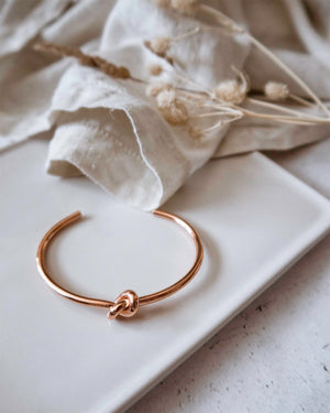 18k Rose Gold Knot Bangle