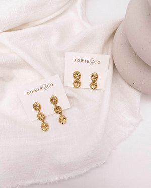 Midas Triple Coin Earrings 18k Gold