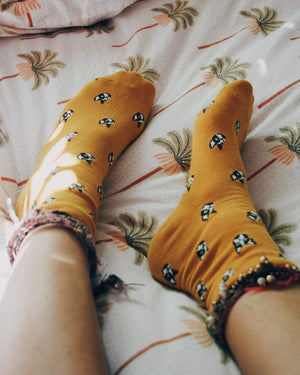 Frenchie Socks Mustard