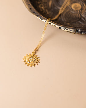 Sol Sun & Moon Necklace Gold