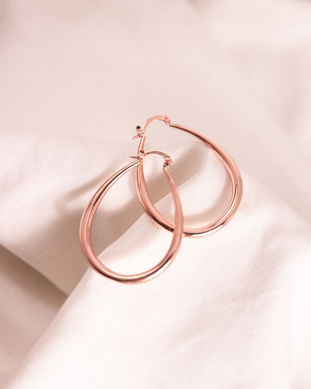 Oval Hoops 18k Rose Gold