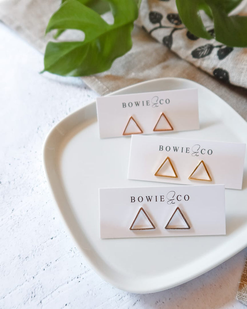 Triangle Geo Stud Earrings