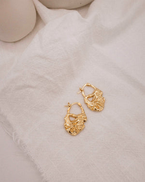 Midas Molten Gold Earrings 18k