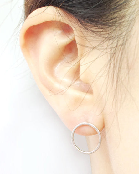 Circle Geo Stud Earrings