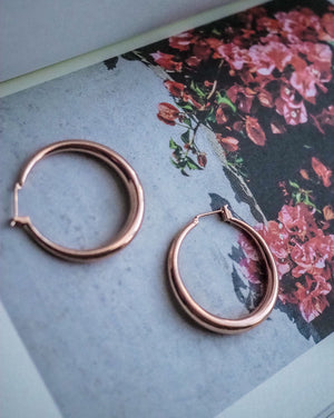 Classic Hoops 18k Rose Gold